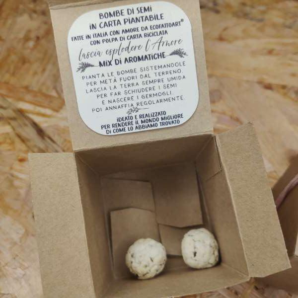 bombe di semi bomboniere battesimo bimba ecofattoart